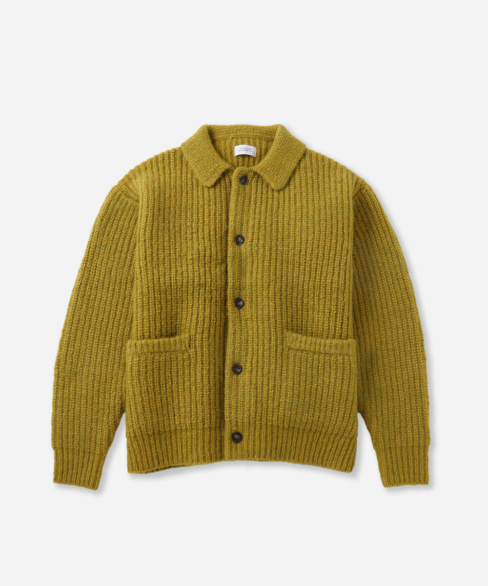 トップス YOKE Jacquard Mohair Cardigan yellow 2 YOKE Jacquard Mohair Cardigan yellow 2