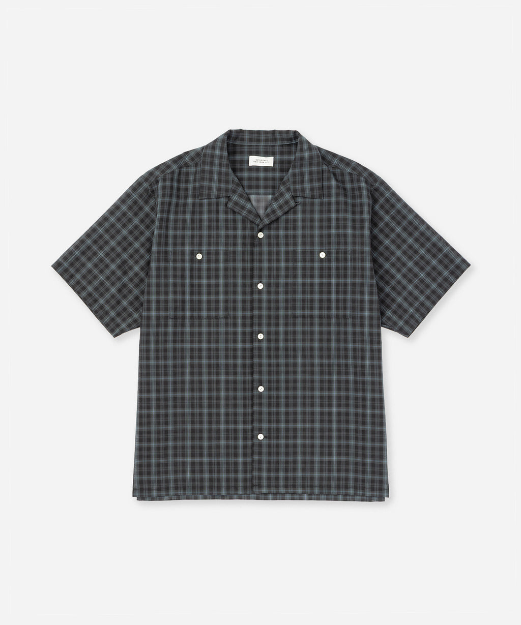 Saturdays NYC Hester Tartan Check Shirt in Navy