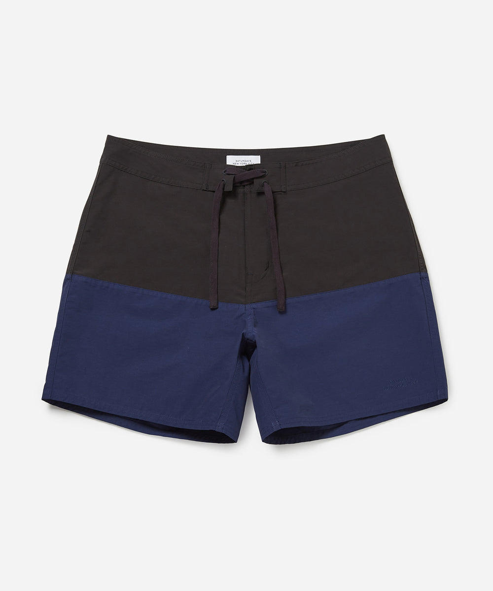 SATURDAYS NYC Men's Grant Board Shorts Sz 28 Rust/Navy | eBay