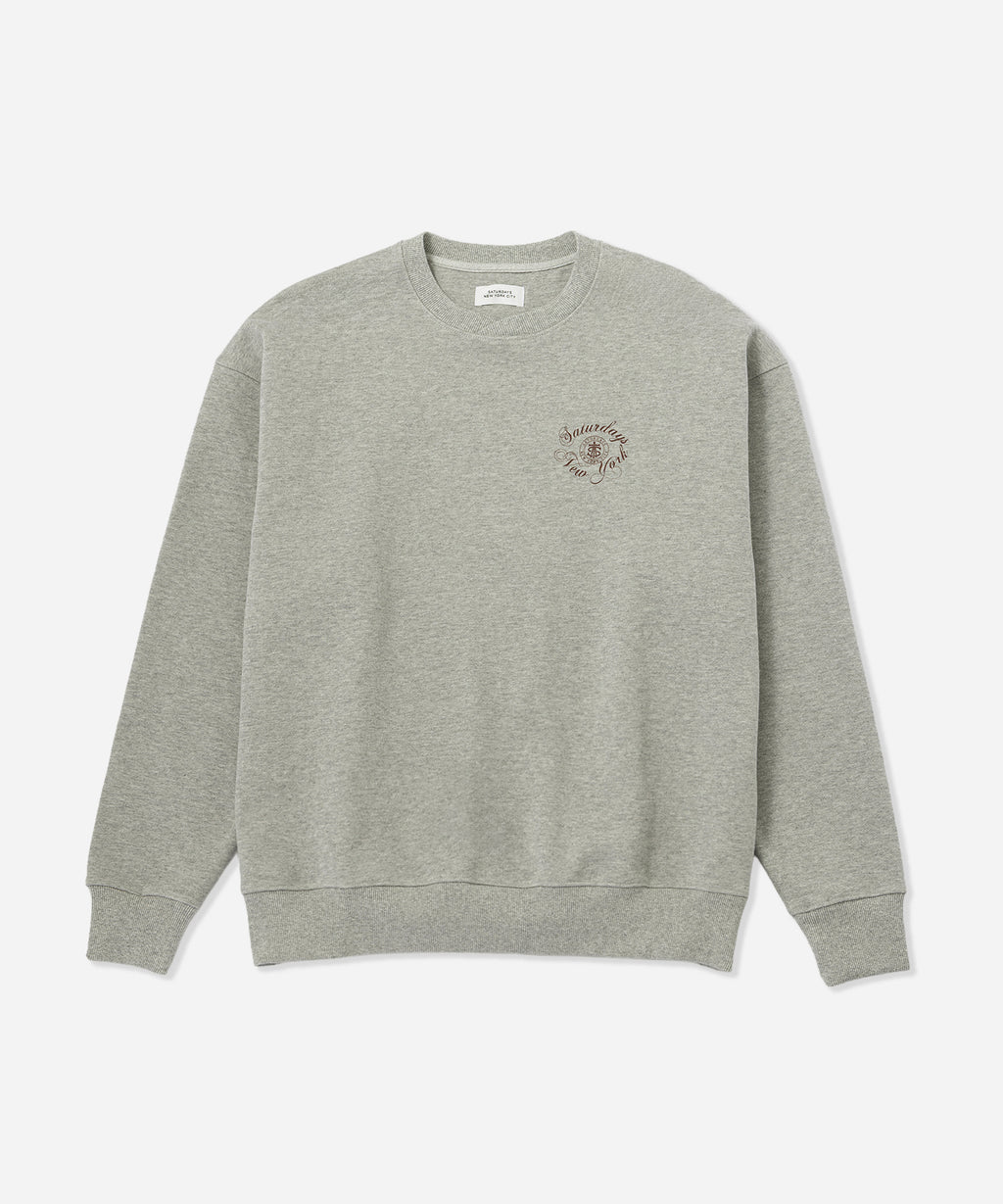 Saturdays NYC Bowery Loofah Collar Sweatshirt in Gray