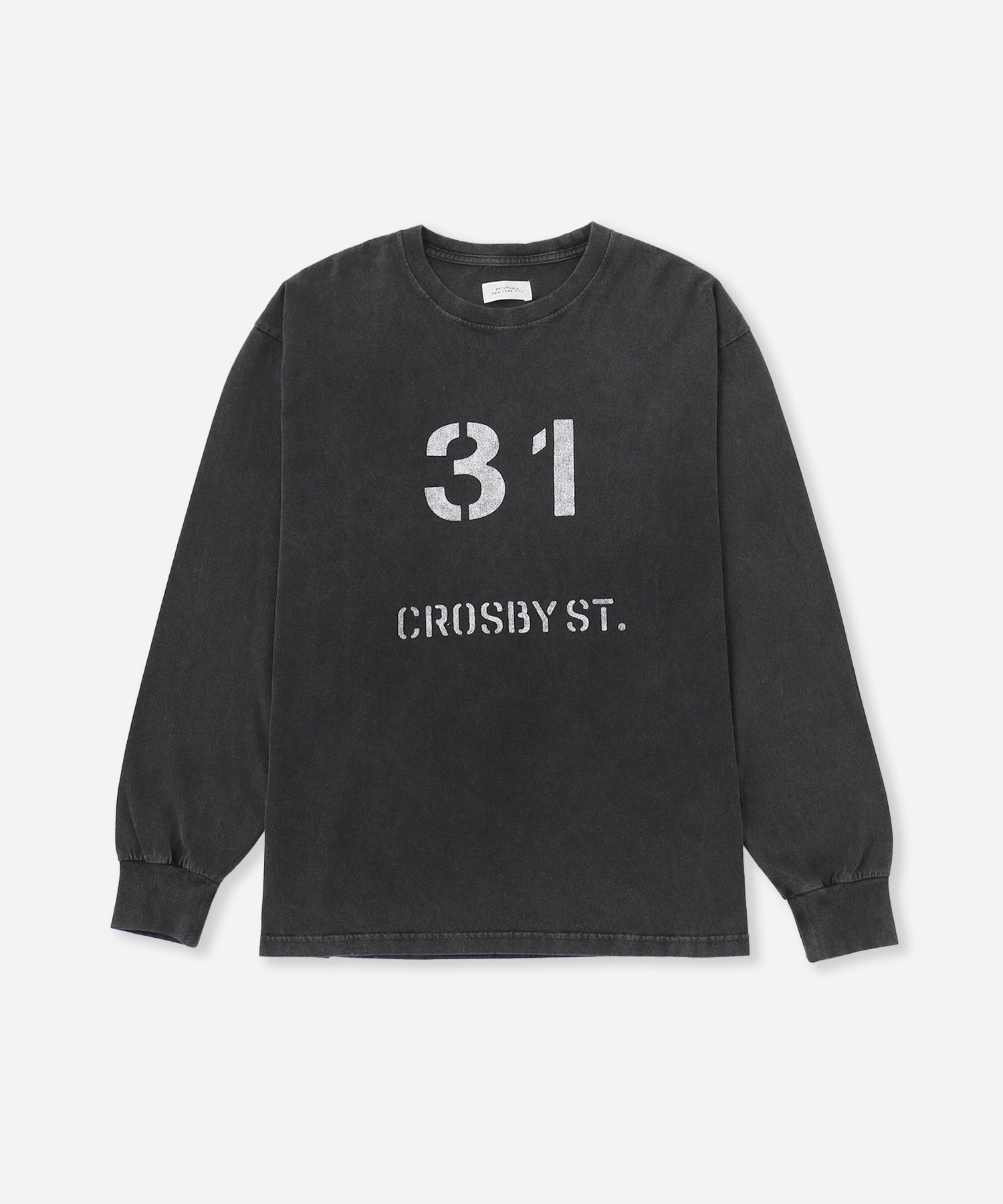 Crosby Stencil Print Relaxed Long Sleeve Tee