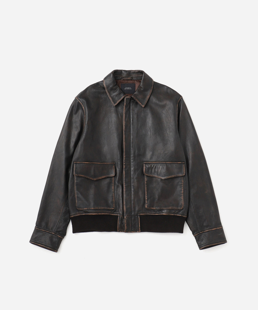 Tunstall Vintage Leather Jacket | Saturdays NYC
