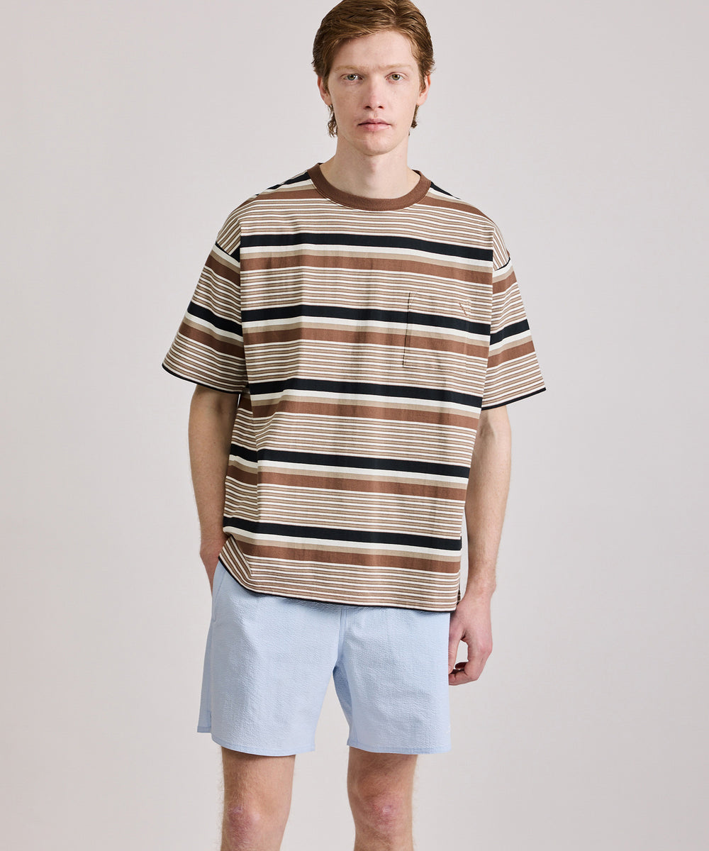 Border Stripe Relaxed SS Tee | Saturdays NYC