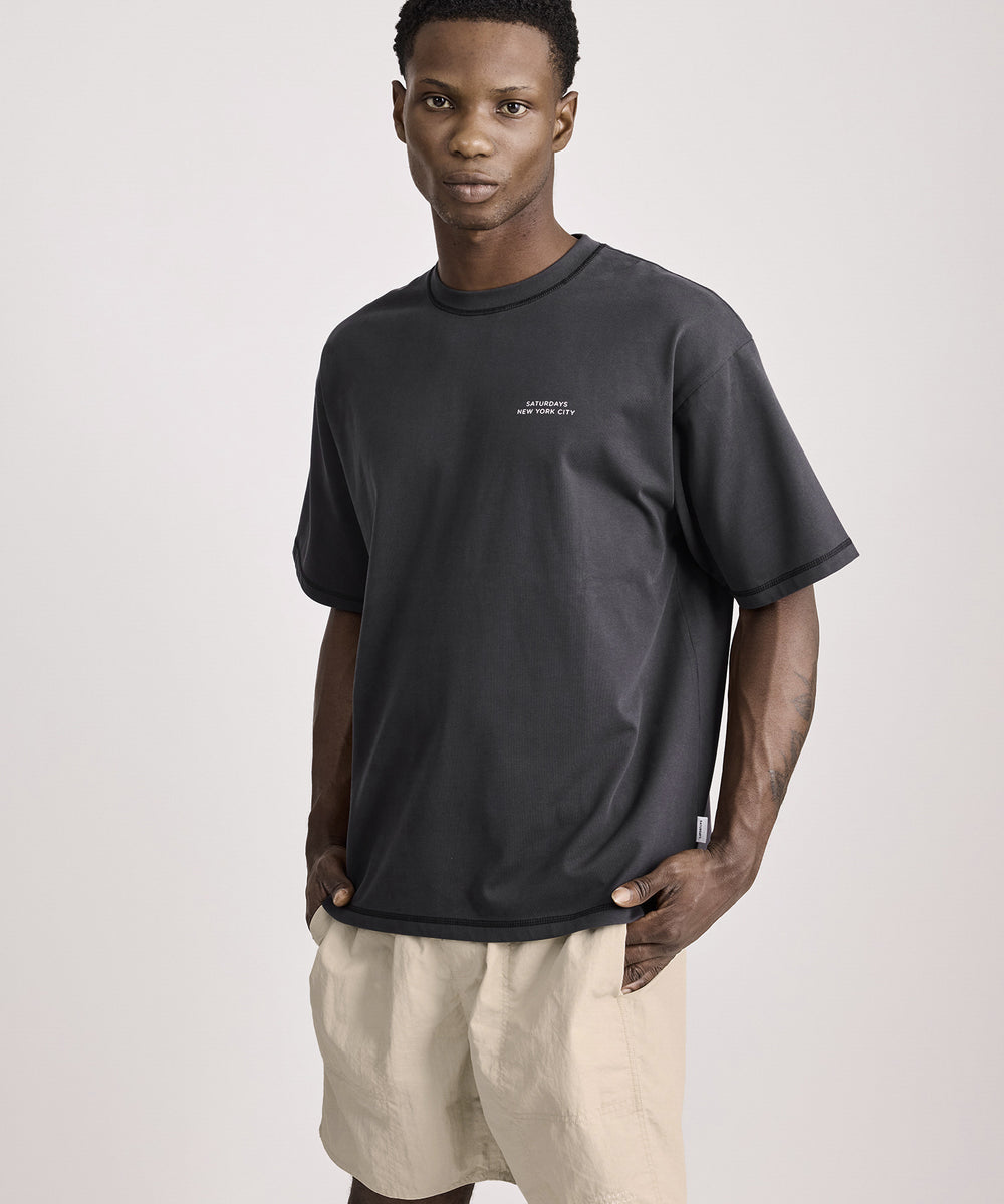 Contrast Stitch Relaxed Short Sleeve Tee | Saturdays NYC