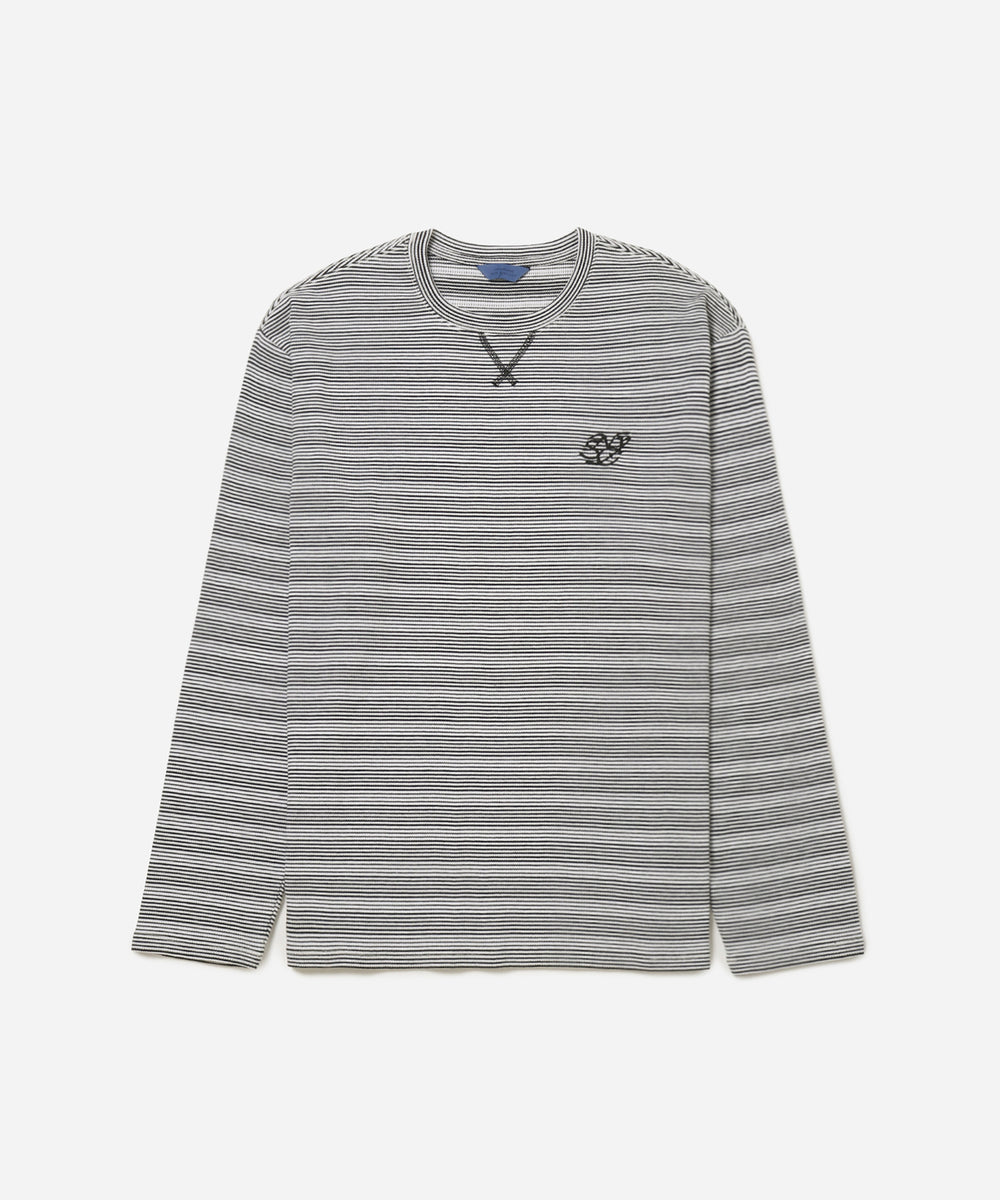 【SATIIIZ】Kied Waffle Long-Sleeved T-Shirt SATIIIZ (サティーズ) - キードワッフル長袖Tシャツ / Kied