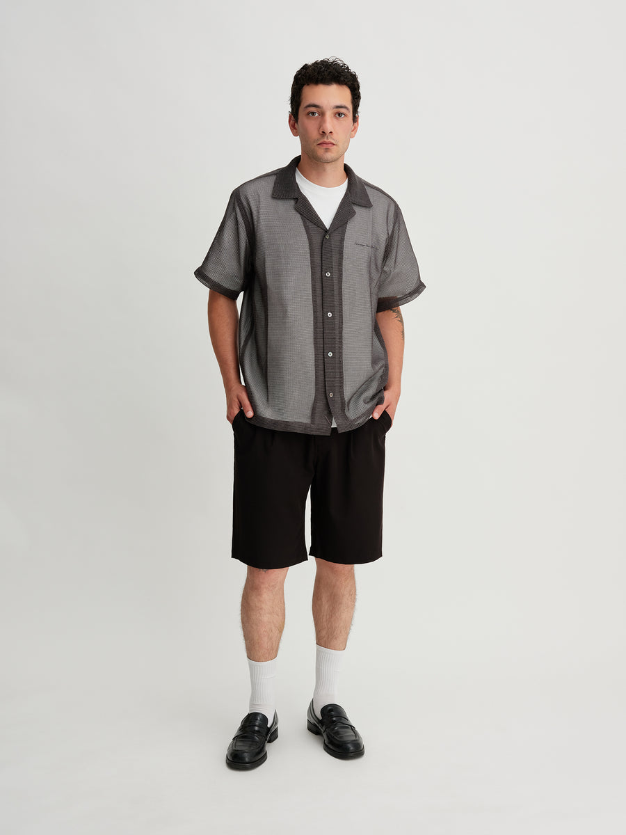 【AAKE】WEEKENDS COOL HALF T Canty Mesh Short Sleeve Shirt | Saturdays NYC