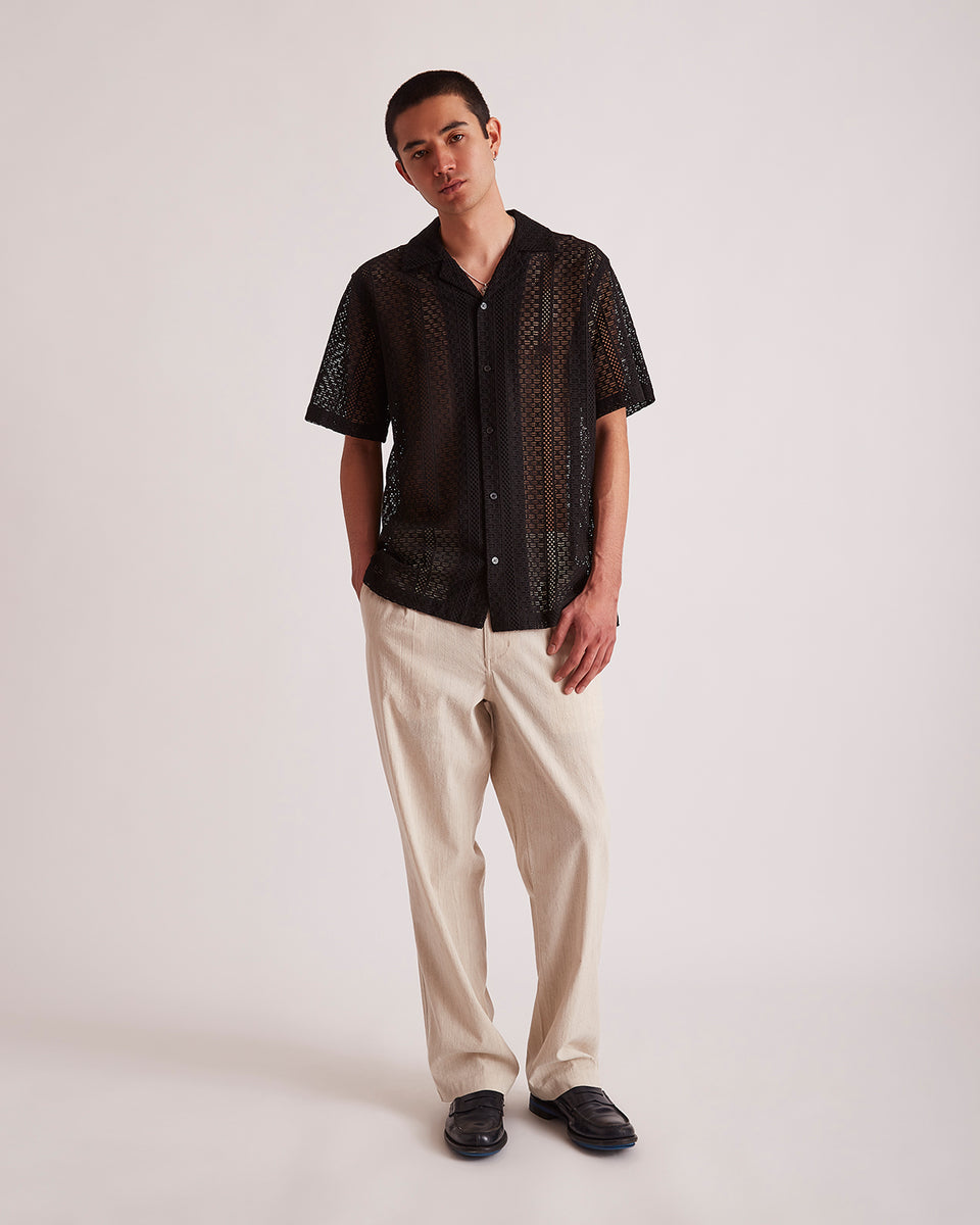 SATURDAYS NEW YORK 半袖シャツ CantyCottonLace Canty Cotton Lace SS Shirt | Saturdays NYC