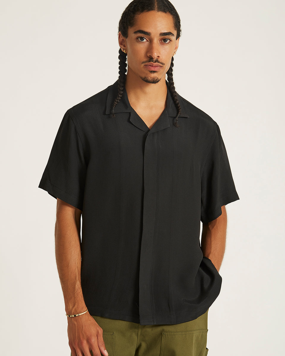 SATURDAYS NYC Classic Polo Shirt グレーM Jahmad Linen-Blend Knit Polo | Saturdays NYC