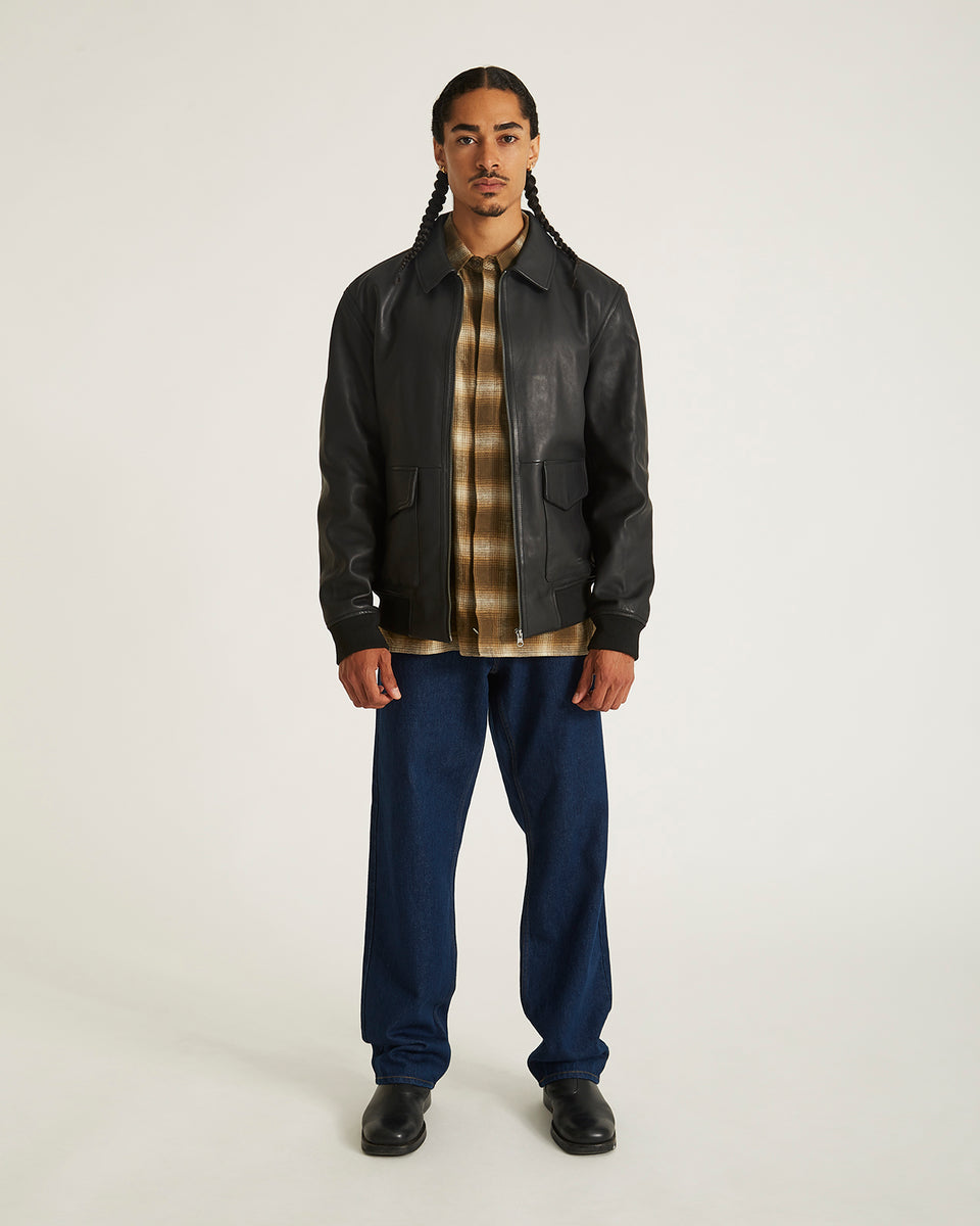 LAST NEST / leather half zip - OTHELLO KUMAMOTO