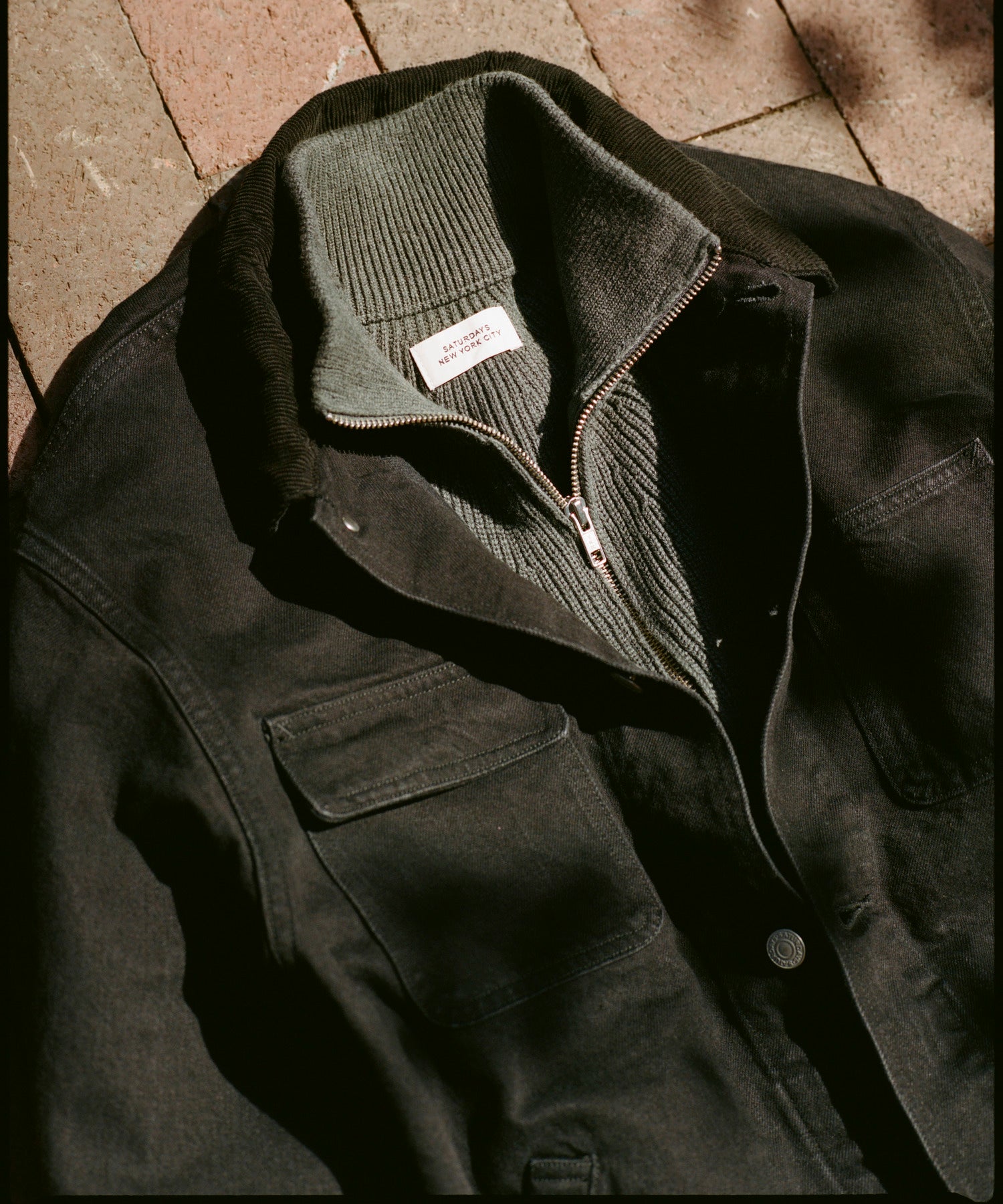 Saturdays NYC Antoine Coverall Jacket in Black