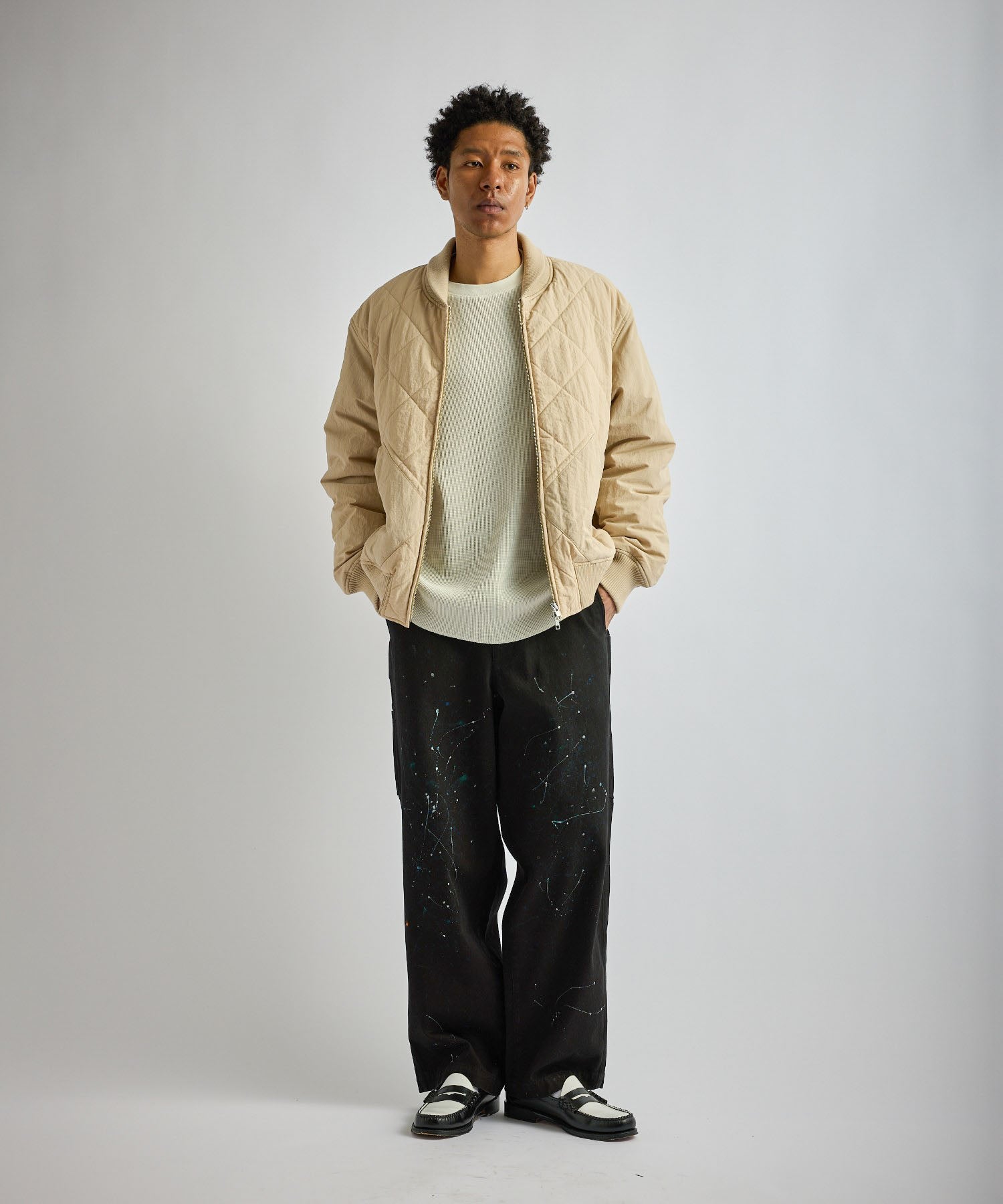 Saturdays NYC Haymarket Quilted Jacket in Beige