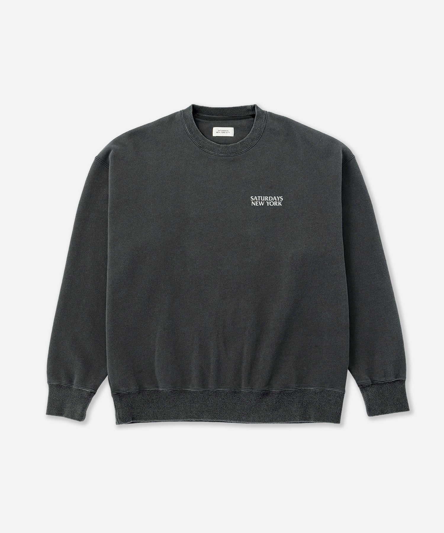 Saturdays NYC Ari Relaxed Ozone Washed Sweatshirt in Fade Black