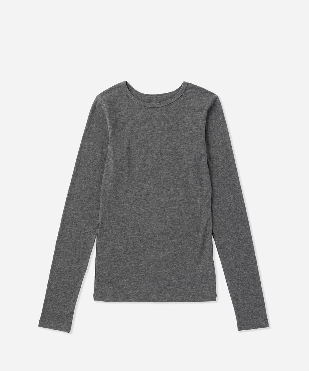 Saturdays NYC Steff Fitted Long Sleeve Top in Gray