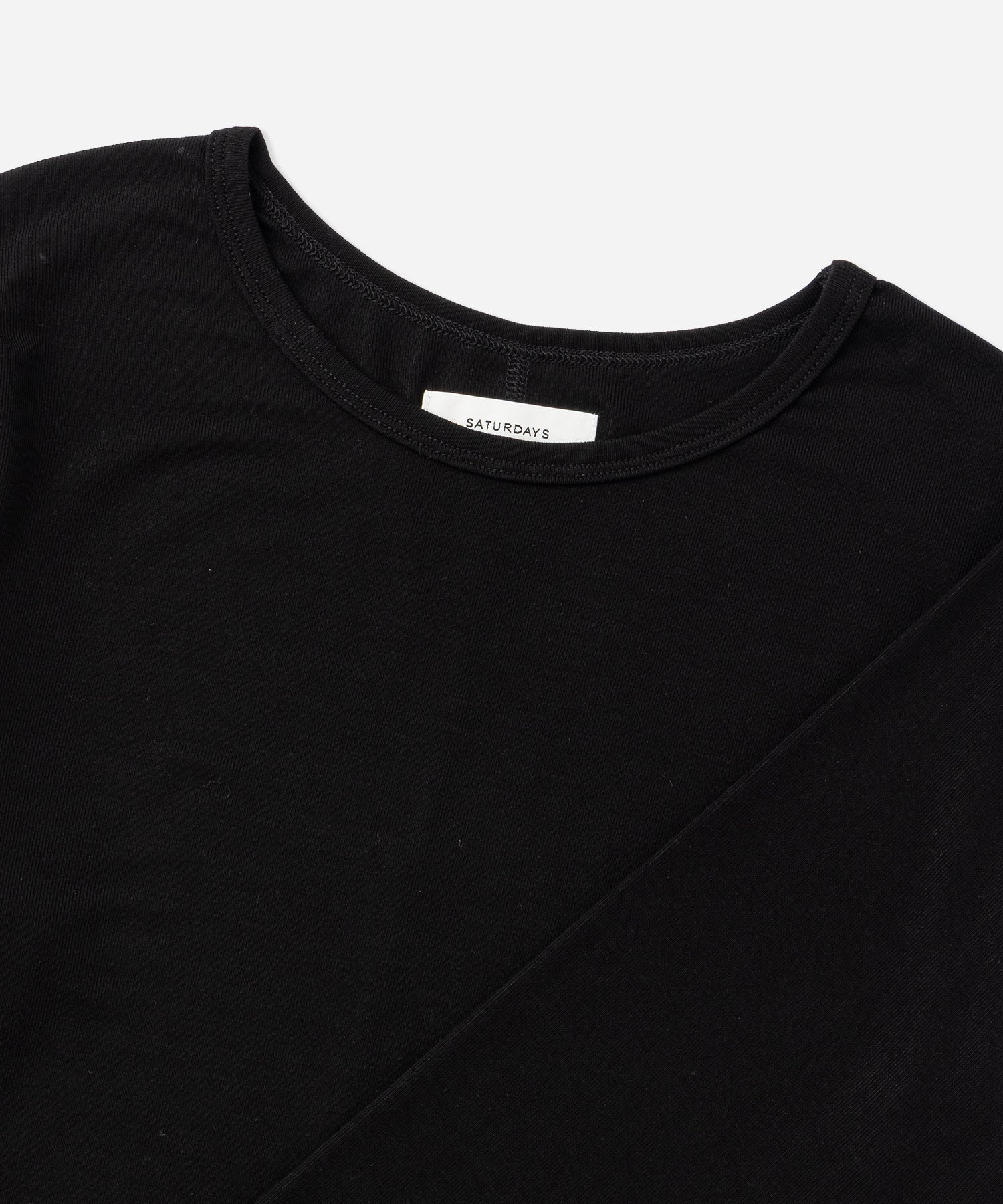 Saturdays NYC Steff Fitted Long Sleeve Top in Black