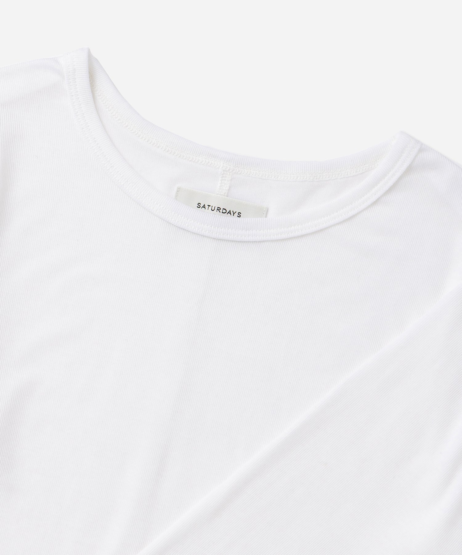 Saturdays NYC Steff Fitted Long Sleeve Top in White