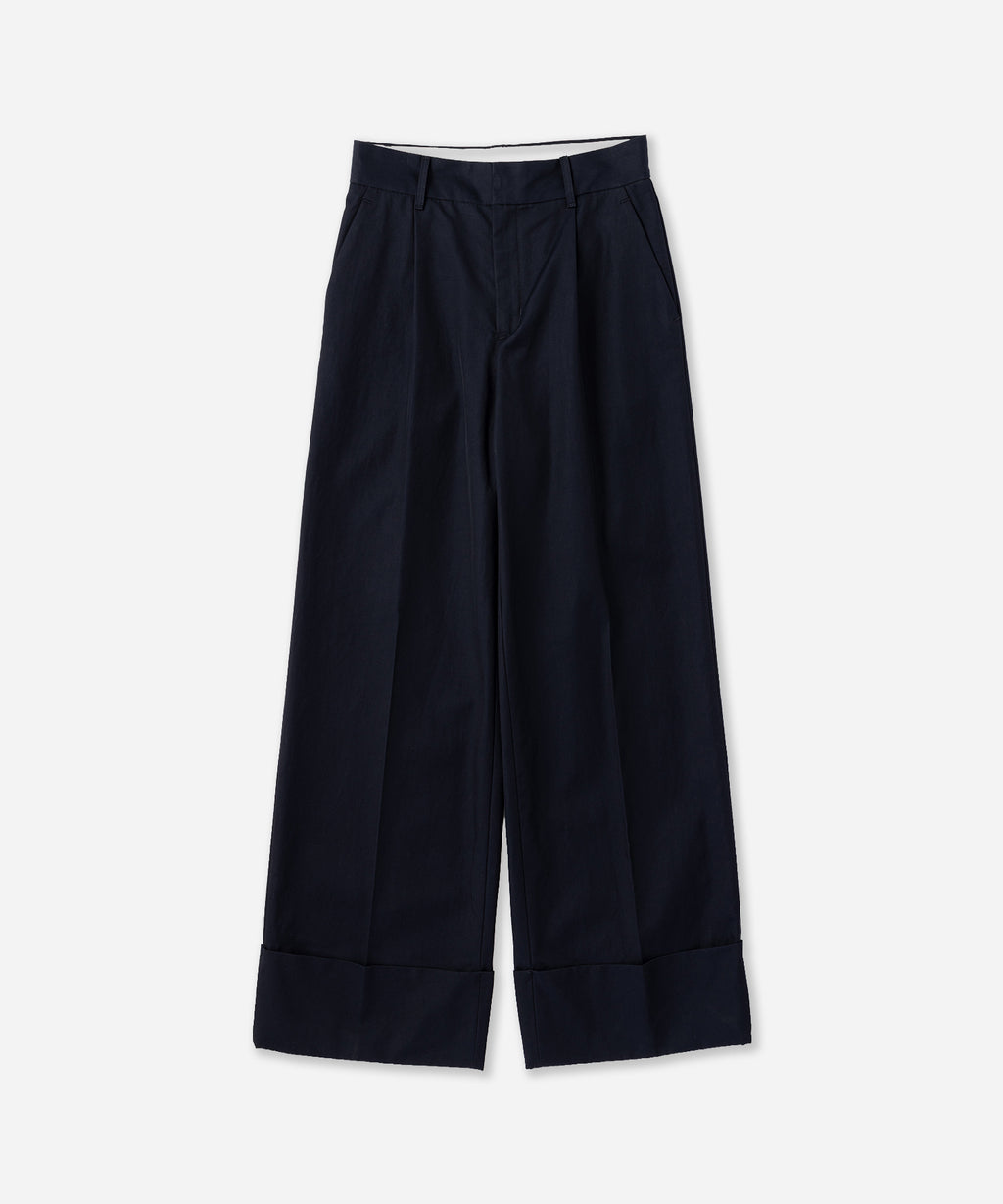 Saturdays NYC Kim Pleated Pant in Navy