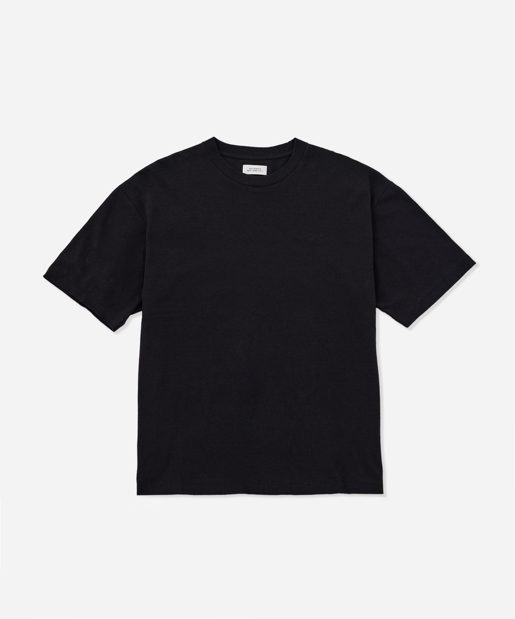 Saturdays NYC Hemp S.NYC Short Sleeve Tee in Black