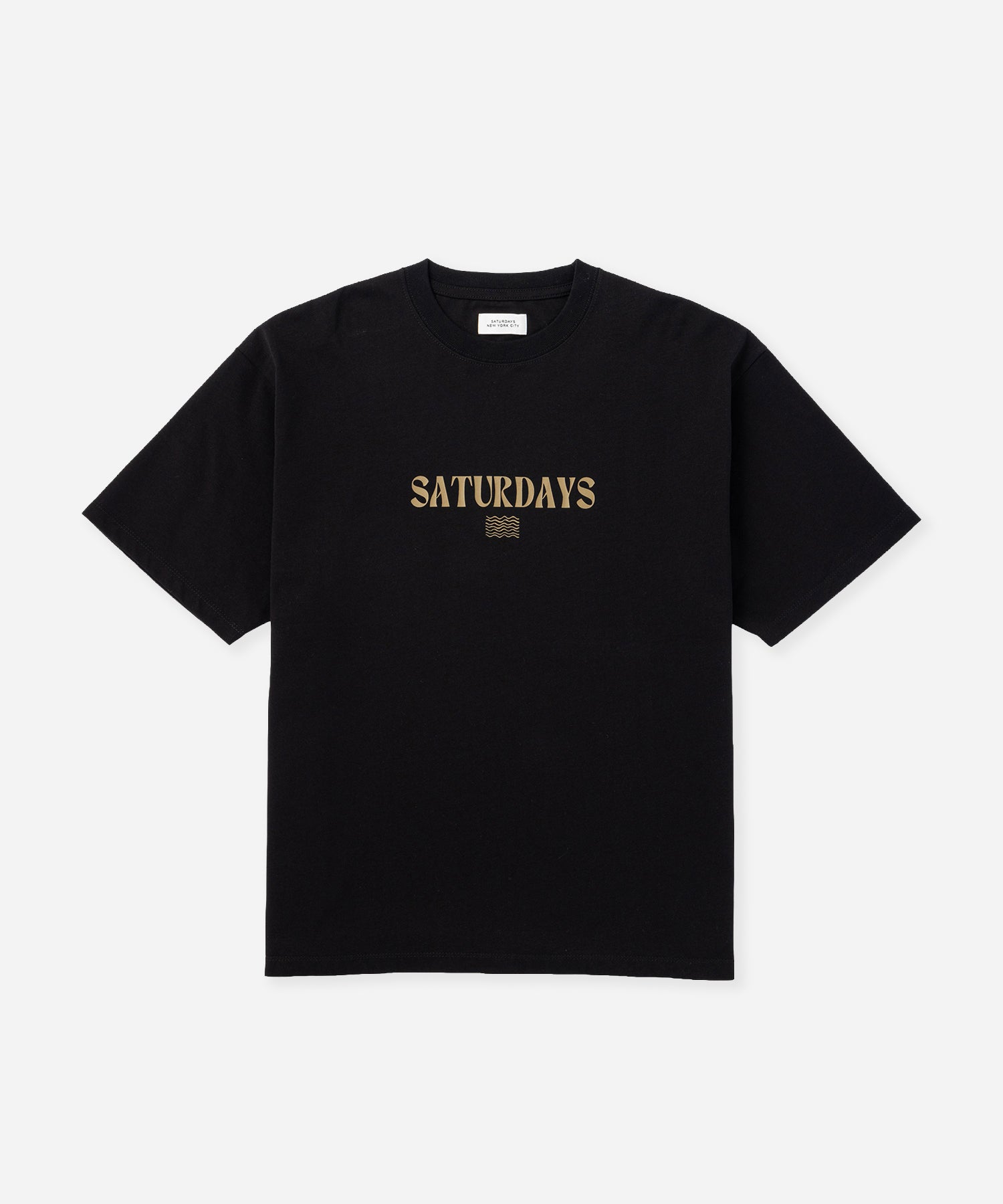 Saturdays NYC Ripples Relaxed Tee in Black