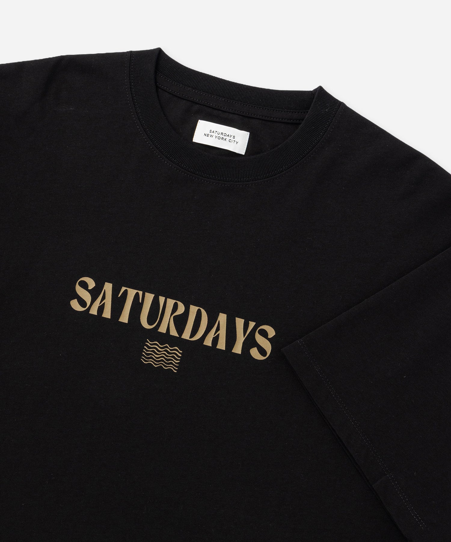 Saturdays NYC Ripples Relaxed Tee in Black