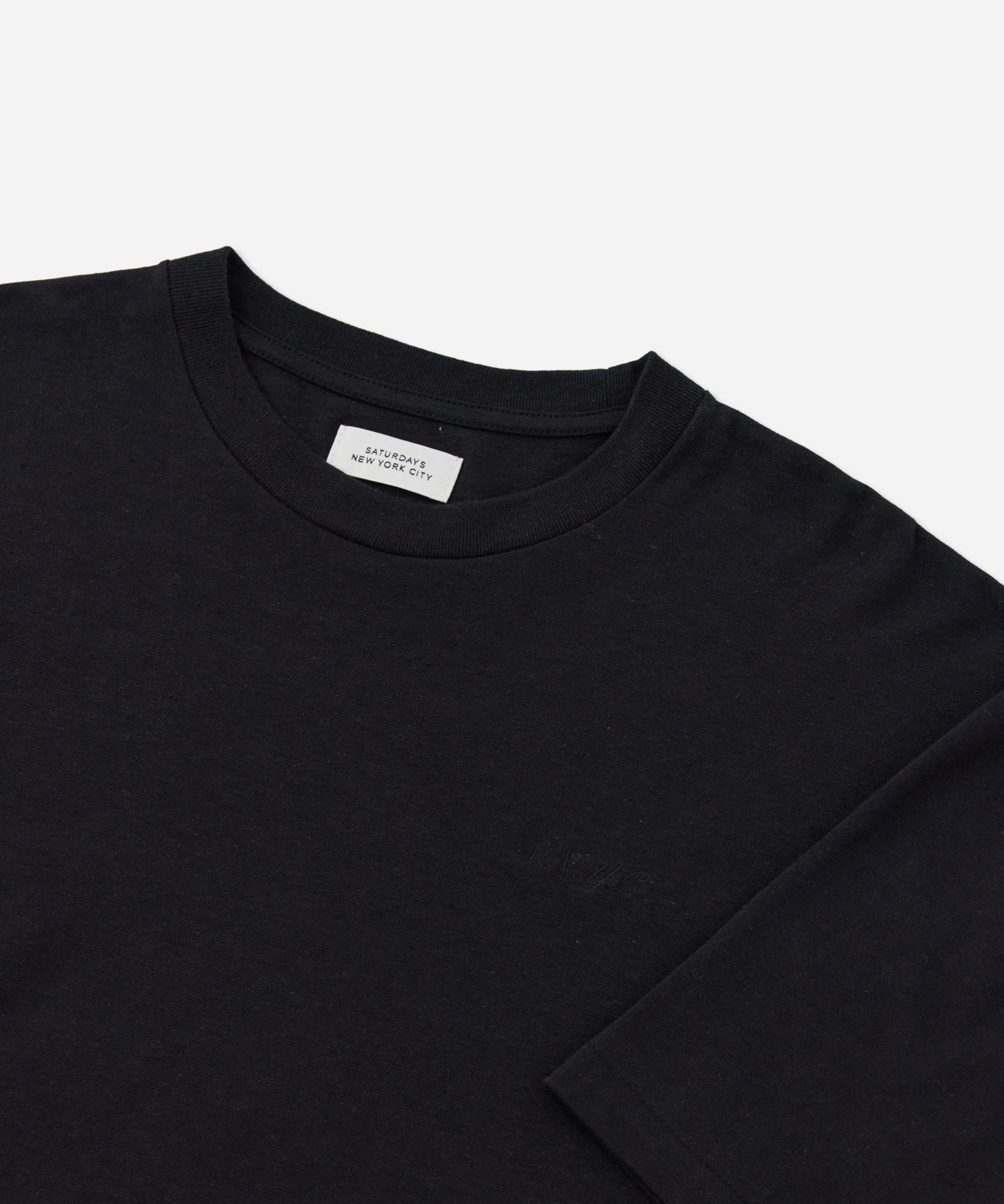 Saturdays NYC Hemp S.NYC Short Sleeve Tee in Black