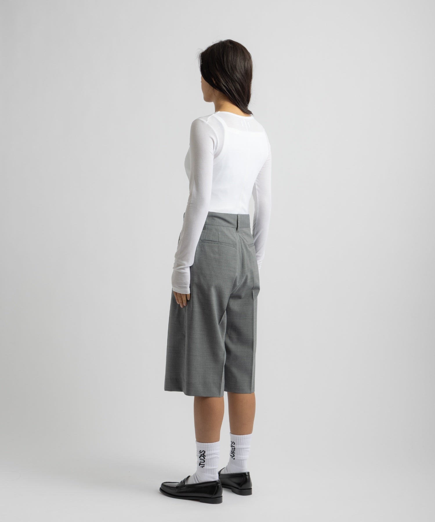 Saturdays NYC Steff Fitted Long Sleeve Top in White