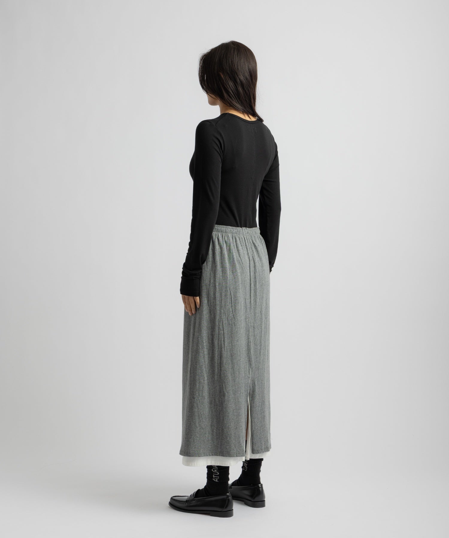 Saturdays NYC Steff Fitted Long Sleeve Top in Black