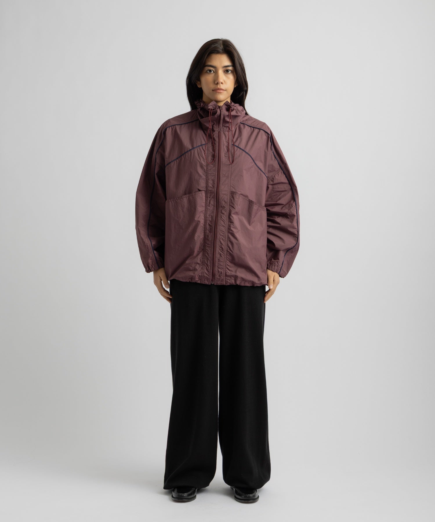 Saturdays NYC Edie Windbreaker in Wine