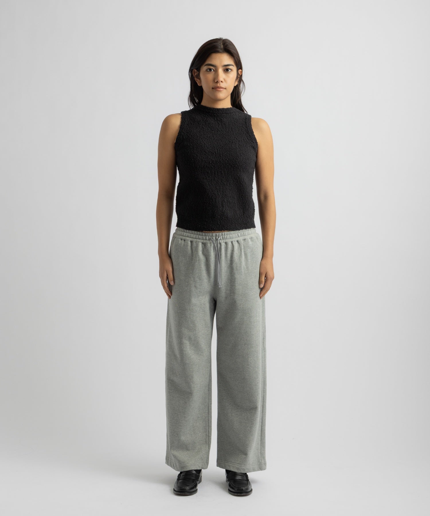 Saturdays NYC Andie Bubble Knit Top in Black