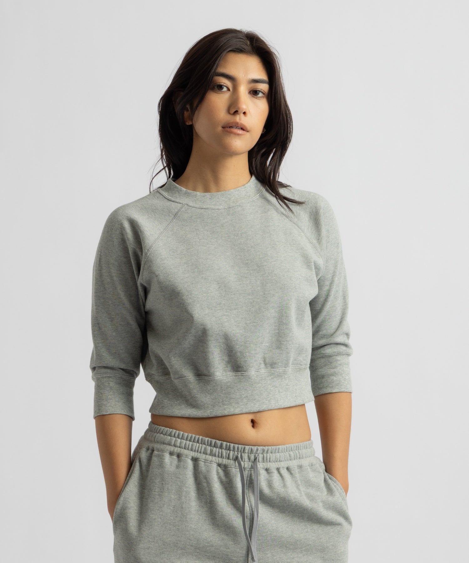 Saturdays NYC Sally Raglan Top in Gray