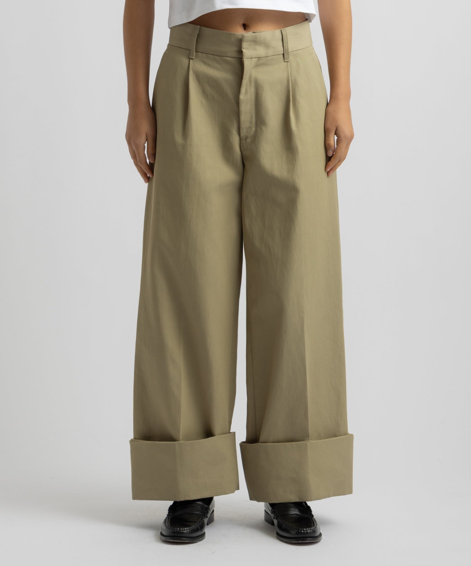 Saturdays NYC Kim Pleated Pant in Beige