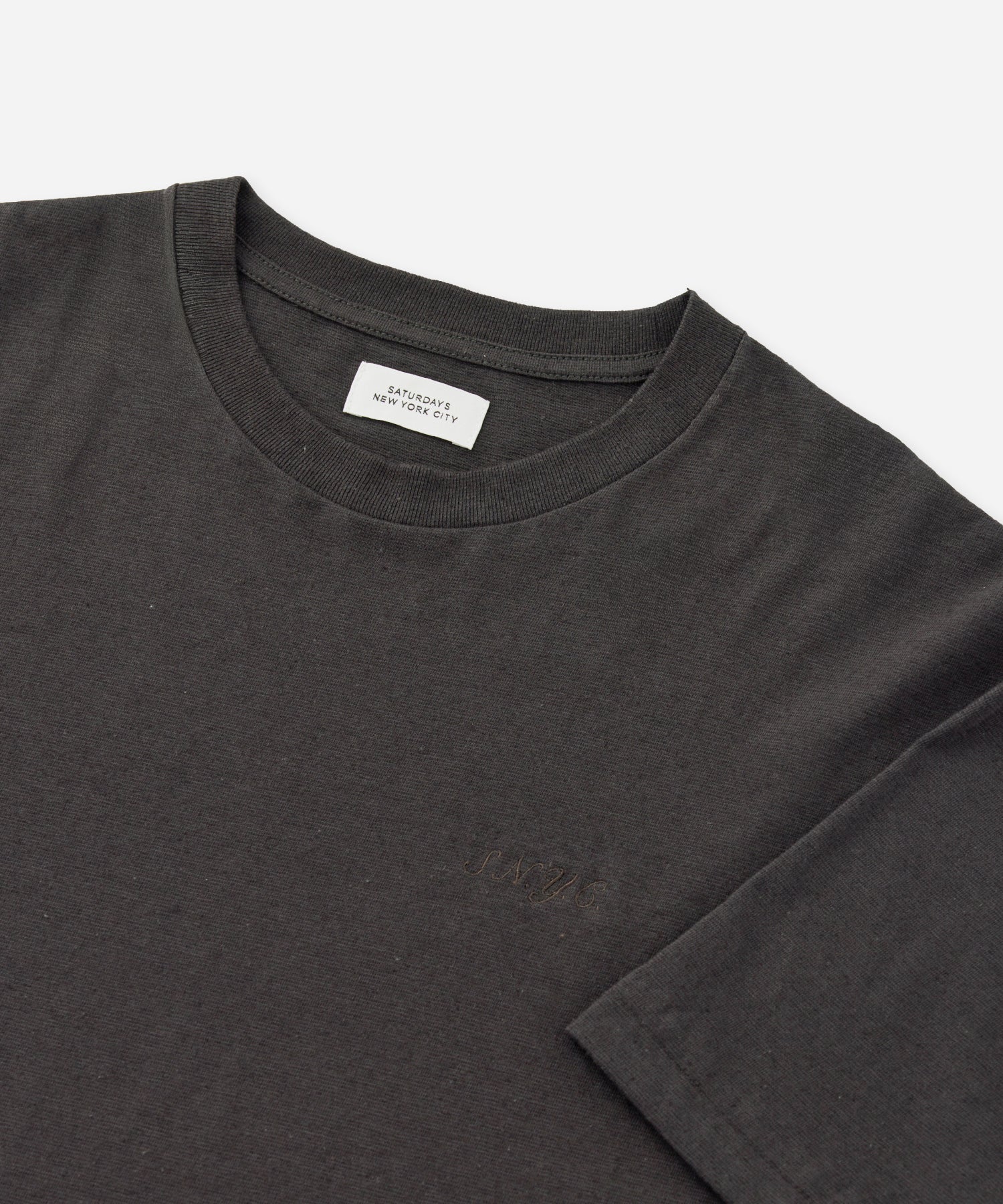 Saturdays NYC Hemp S.NYC Short Sleeve Tee in Charcoal