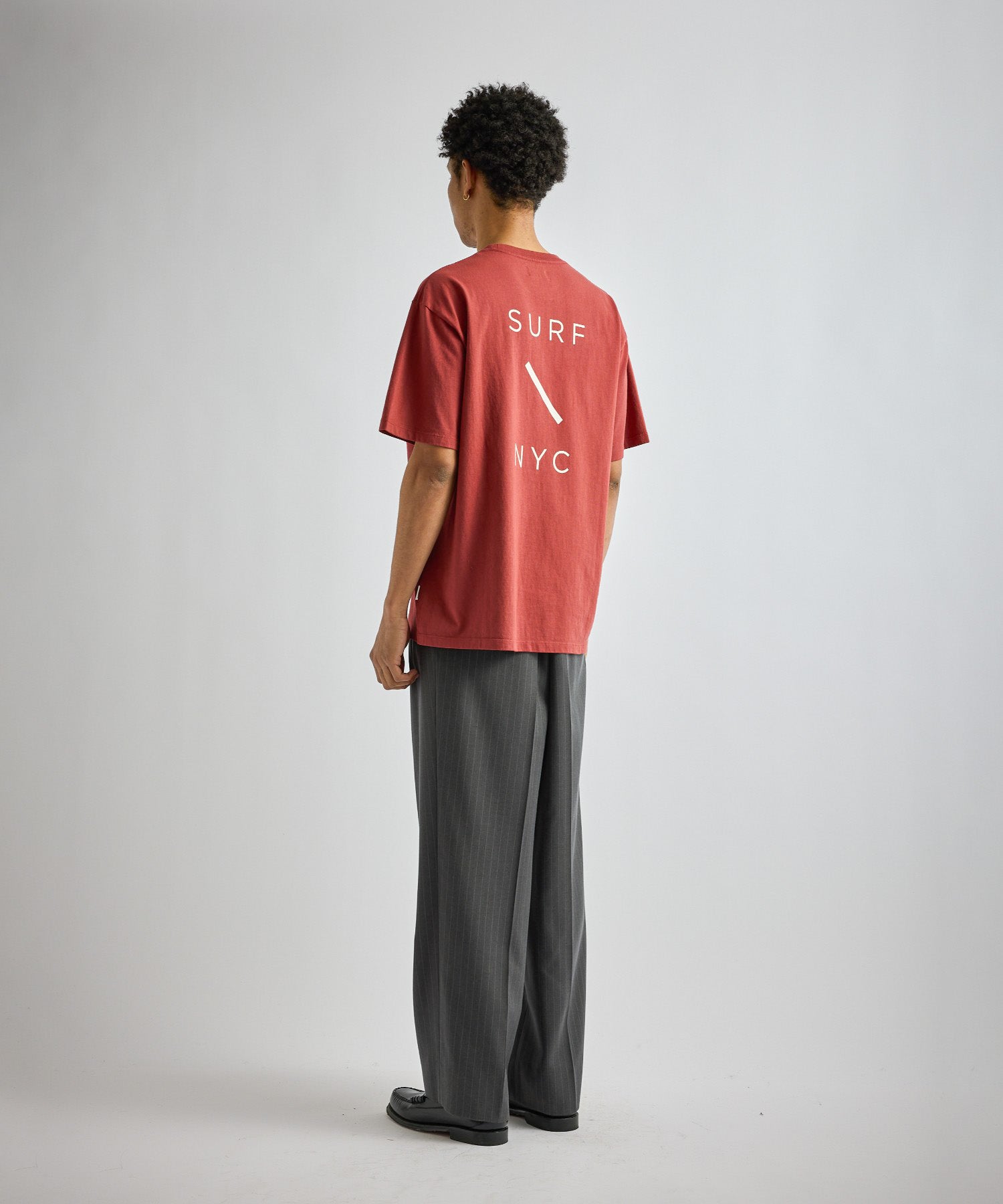 Saturdays NYC SURF NYC Dyed Standard Tee in Wine