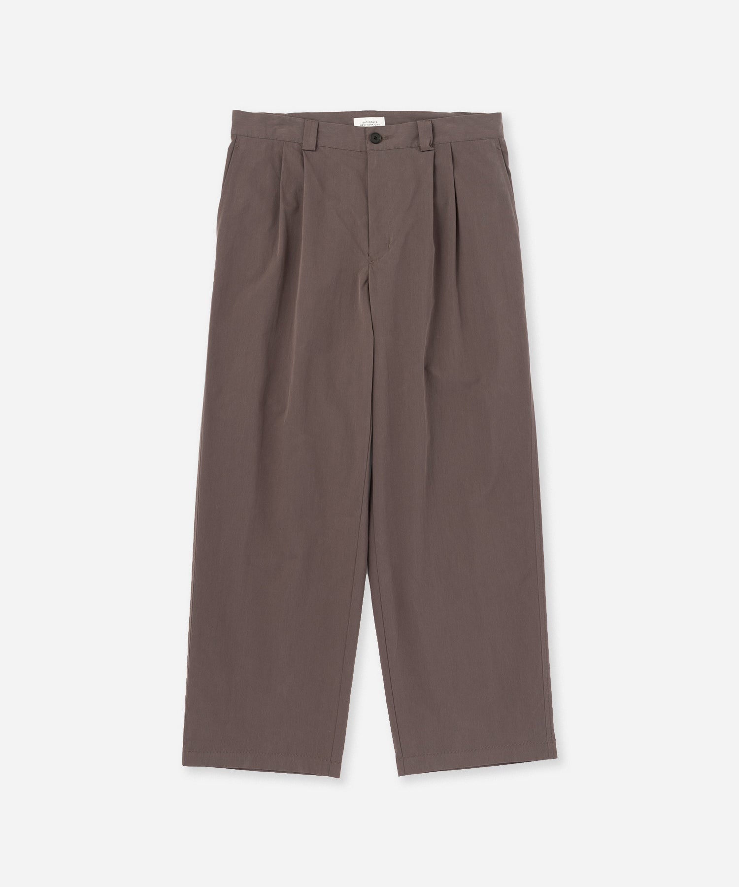 GRANCY Pierced Tuck Slacks (ブラウン S) rennes — Arts & Science | Front Tuck Back Pocket Pants in Dark Orange
