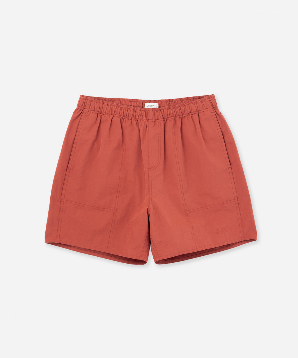 Saturdays NYC Talley Swim Short in Brick