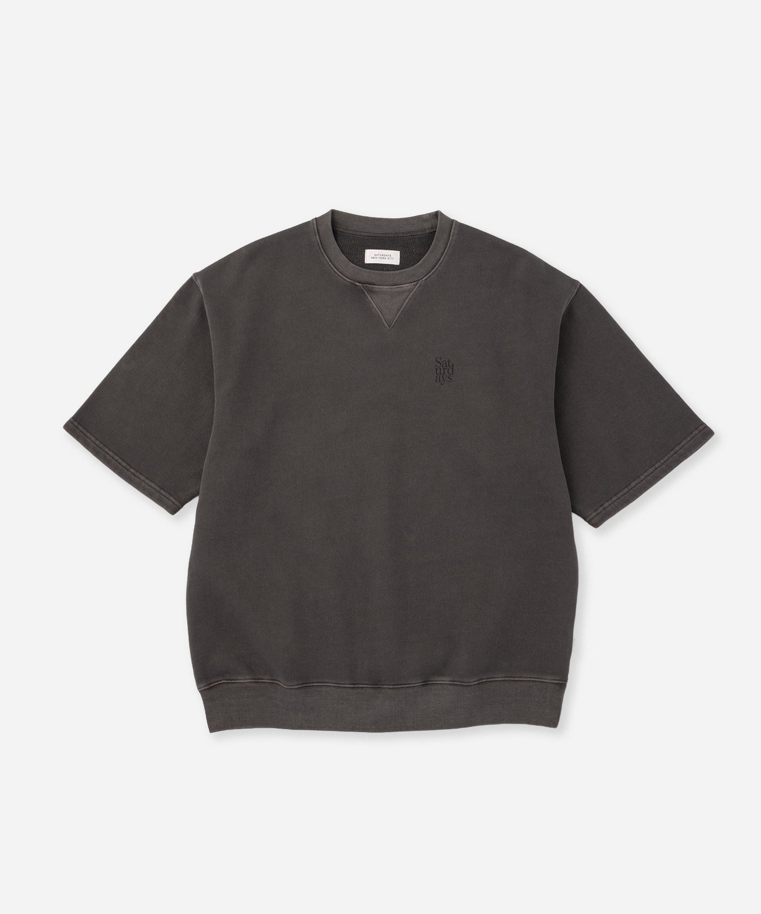 Saturdays NYC Elliott Pigment Dyed Sweat in Black Sub