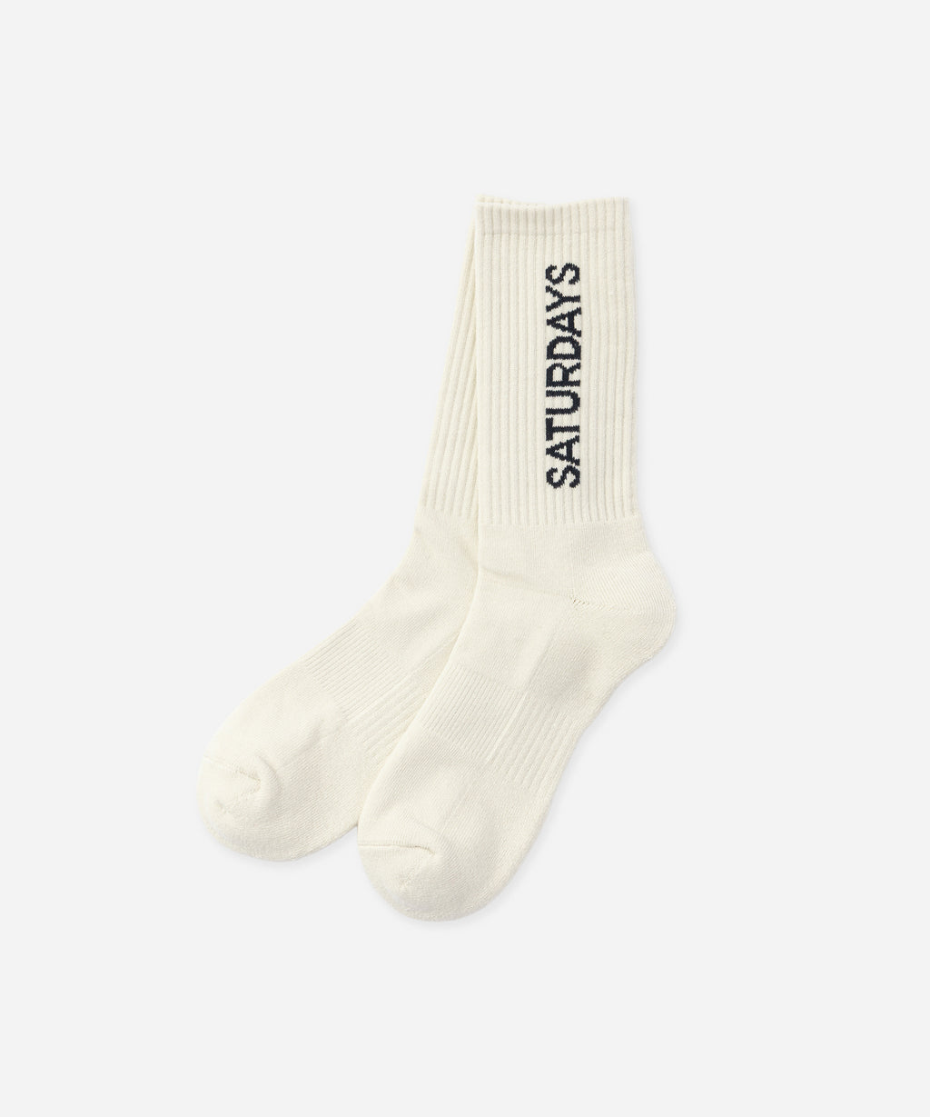 Saturdays NYC Logo Sock in Ivory