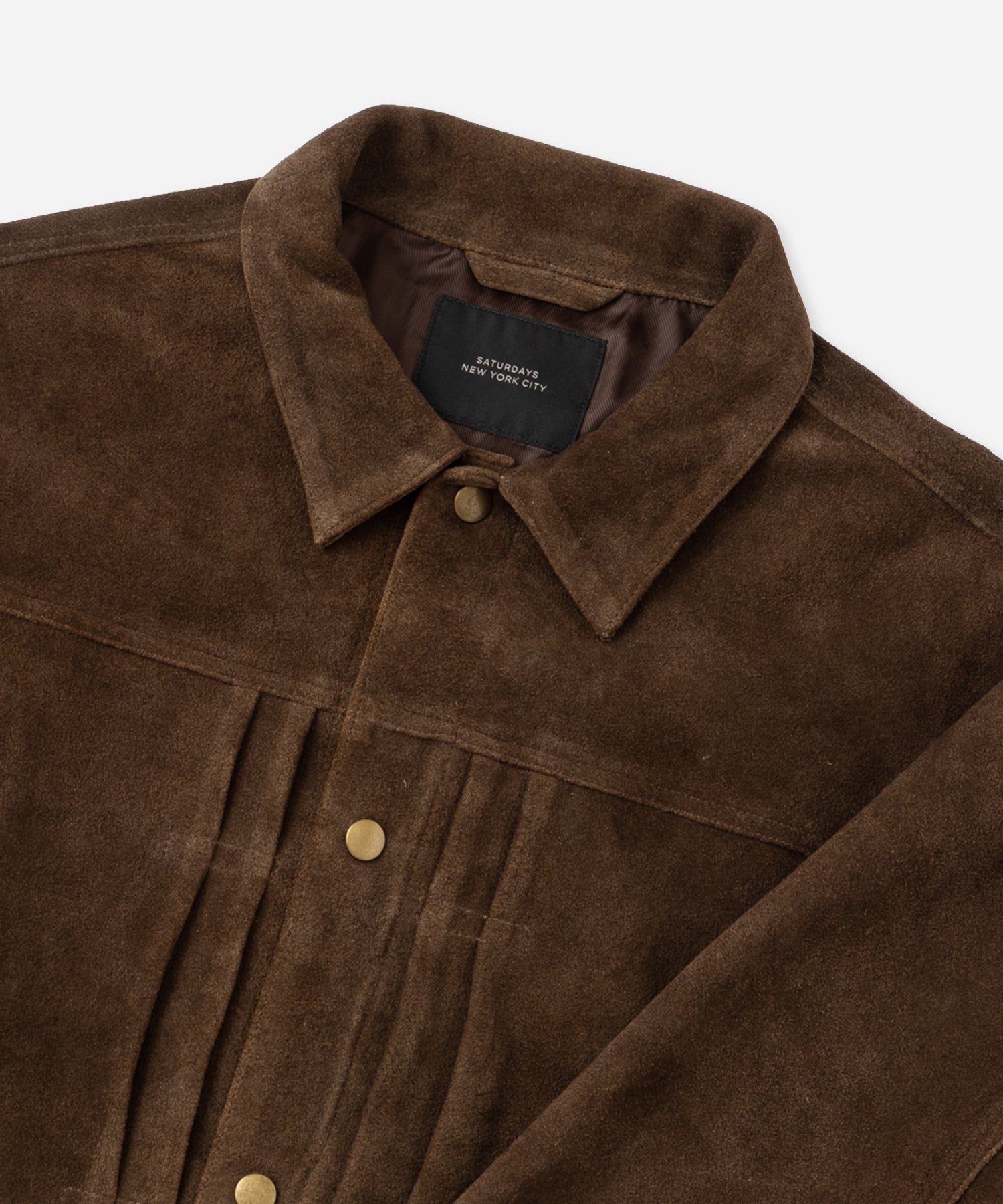 Saturdays NYC Emil Type-1 Suede Leather Jacket in Brown