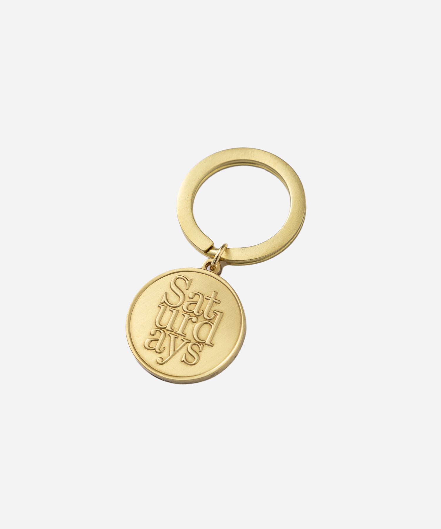 Saturdays NYC Saturdays Stacked Coin Keyring in Gold