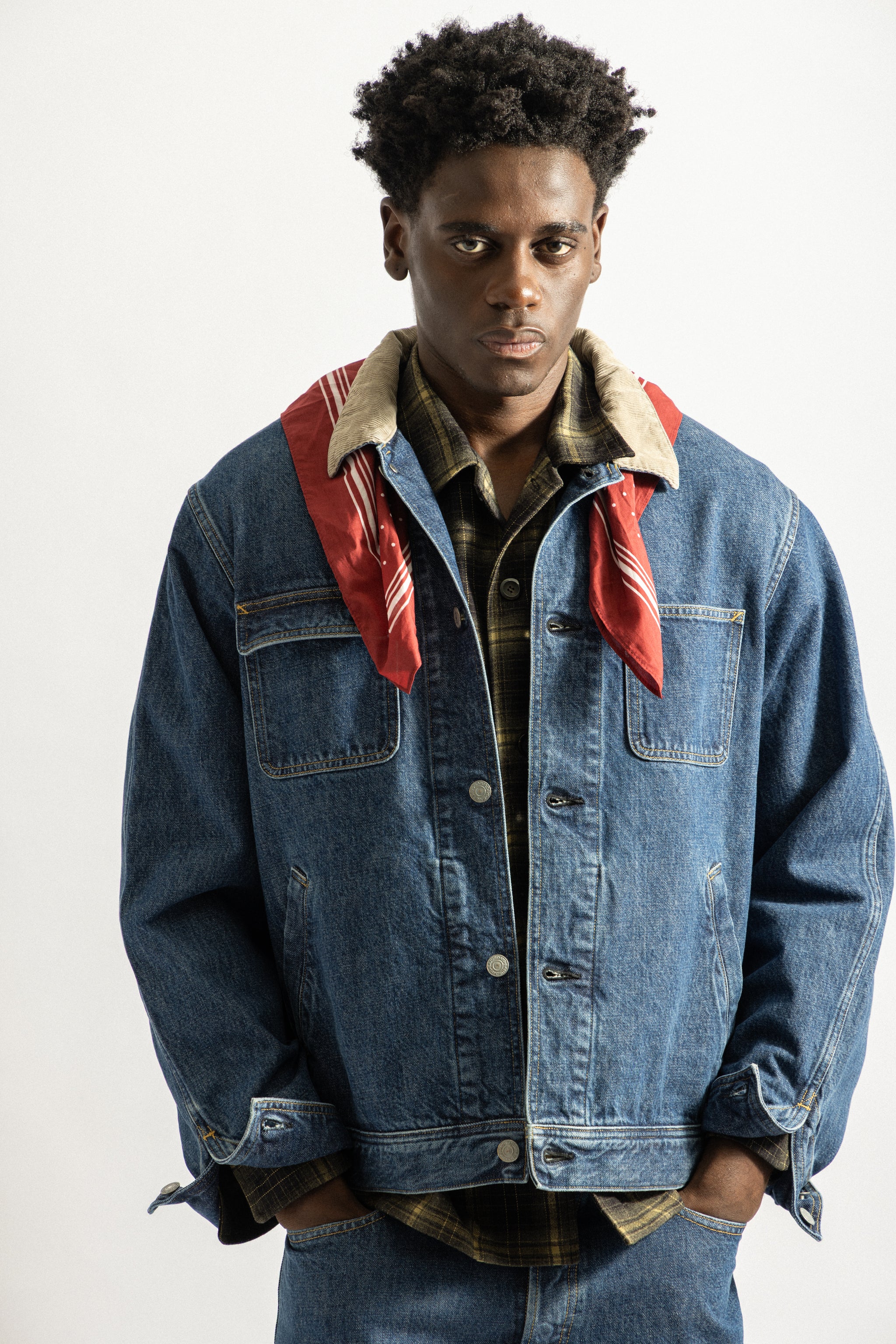 Saturdays NYC Antoine Coverall Jacket in Blue