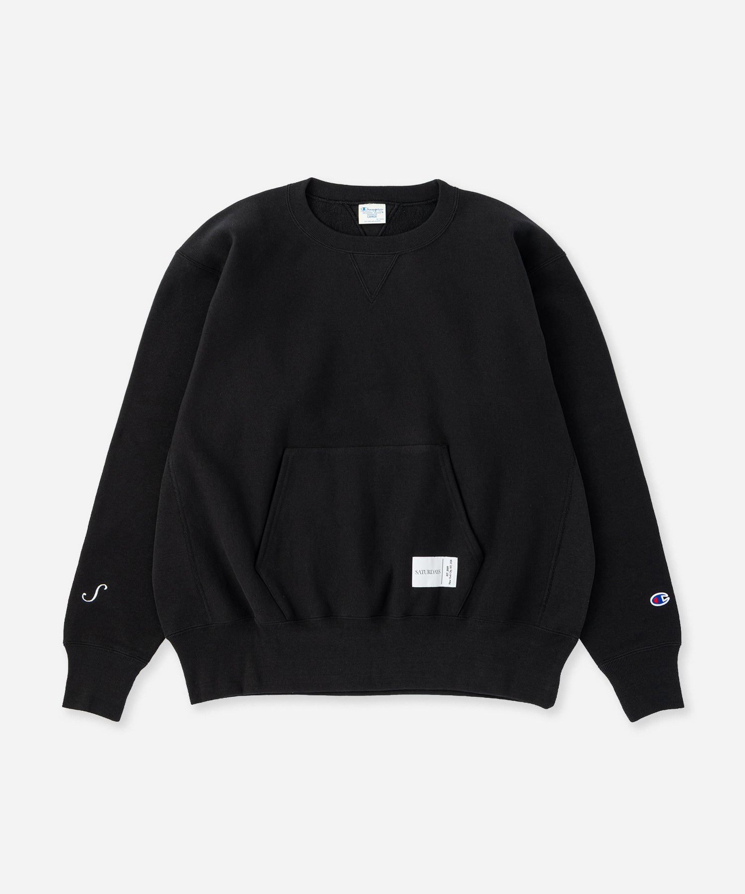 Champion for Saturdays Crewneck Sweatshirt in Black