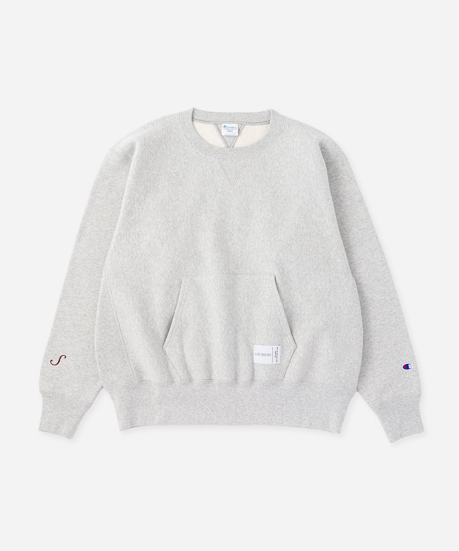 Champion for Saturdays Crewneck Sweatshirt in Gray