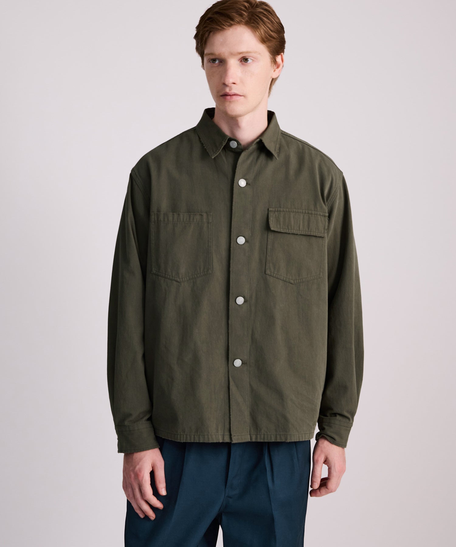 Saturdays NYC Magnus Work Shirt in Olive Green