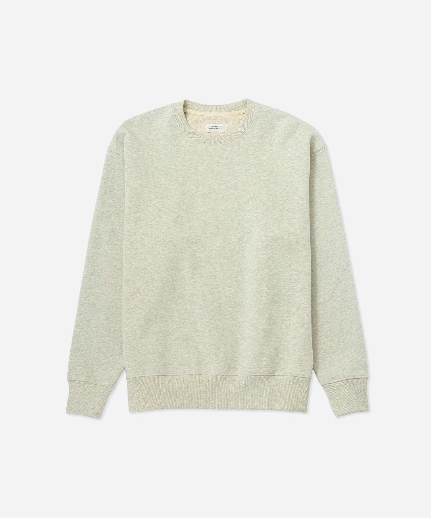 Saturdays NYC Bowery International Crew Sweatshirt in Light Gray