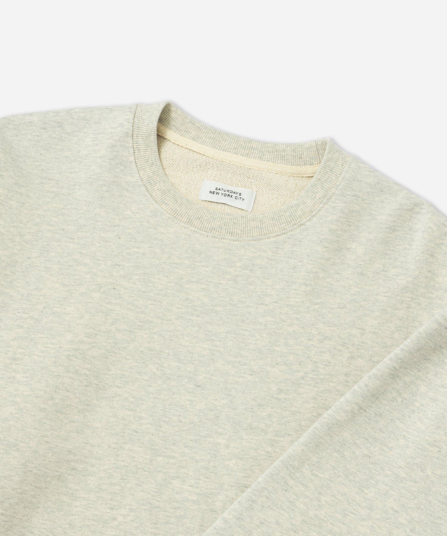 Saturdays NYC Bowery International Crew Sweatshirt in Light Gray