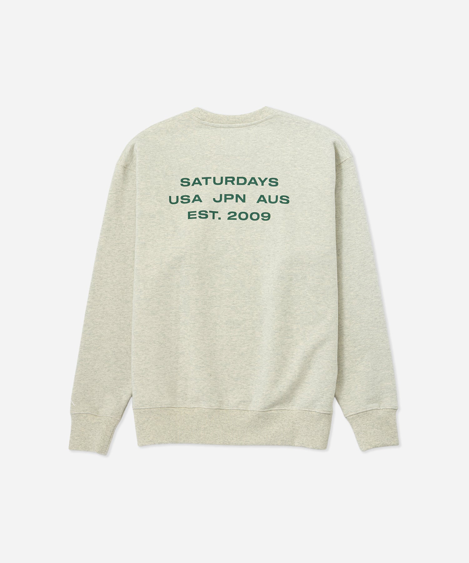 Saturdays NYC Bowery International Crew Sweatshirt in Light Gray