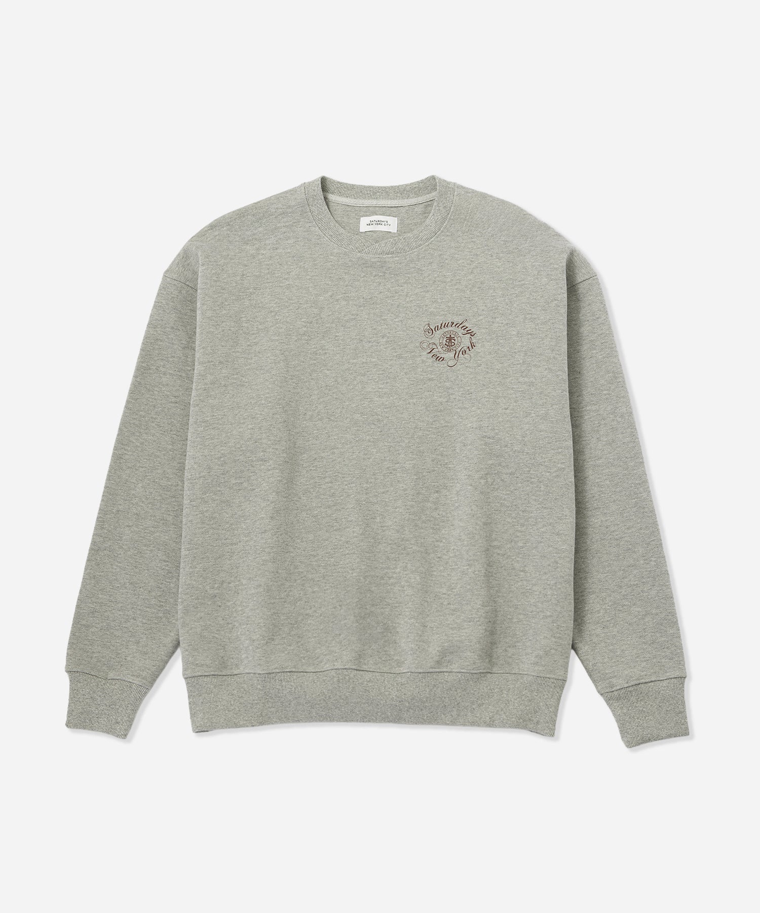 Saturdays NYC Bowery Loofah Collar Sweatshirt in Gray