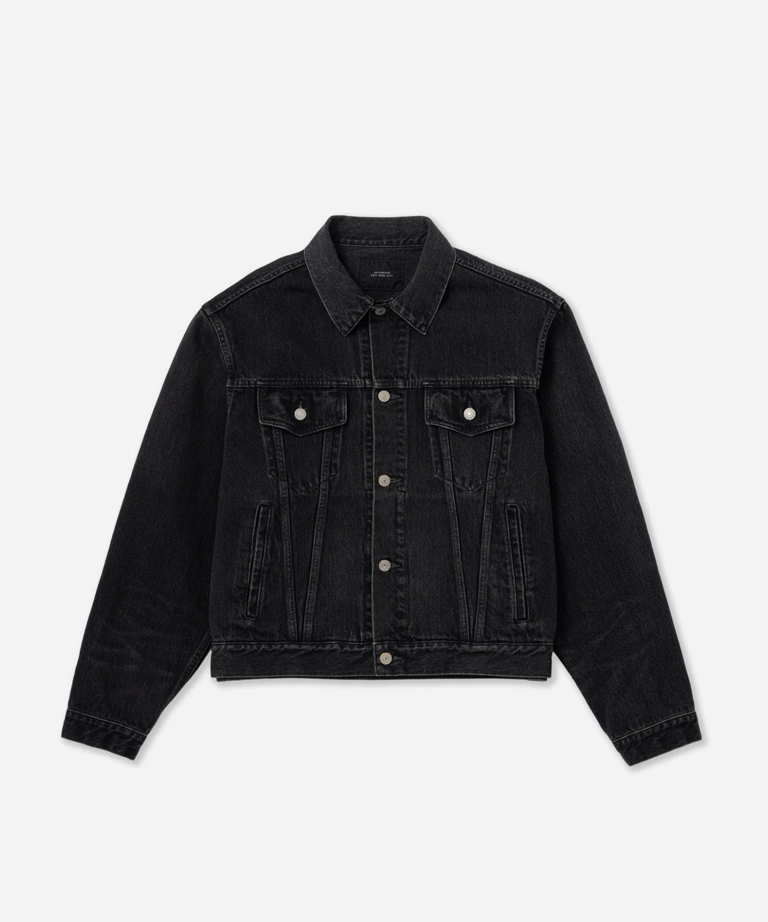 Saturdays NYC Emil Vintage Denim Jacket in Fade Black