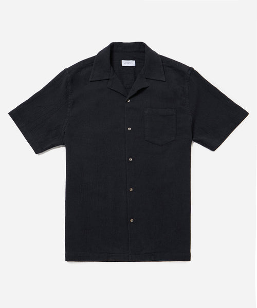 Tシャツ・カットソー TRILLION Washable boucle collar short sleeve knit MELANGE BE M12420SS03-BLACK_04_1200x1200.