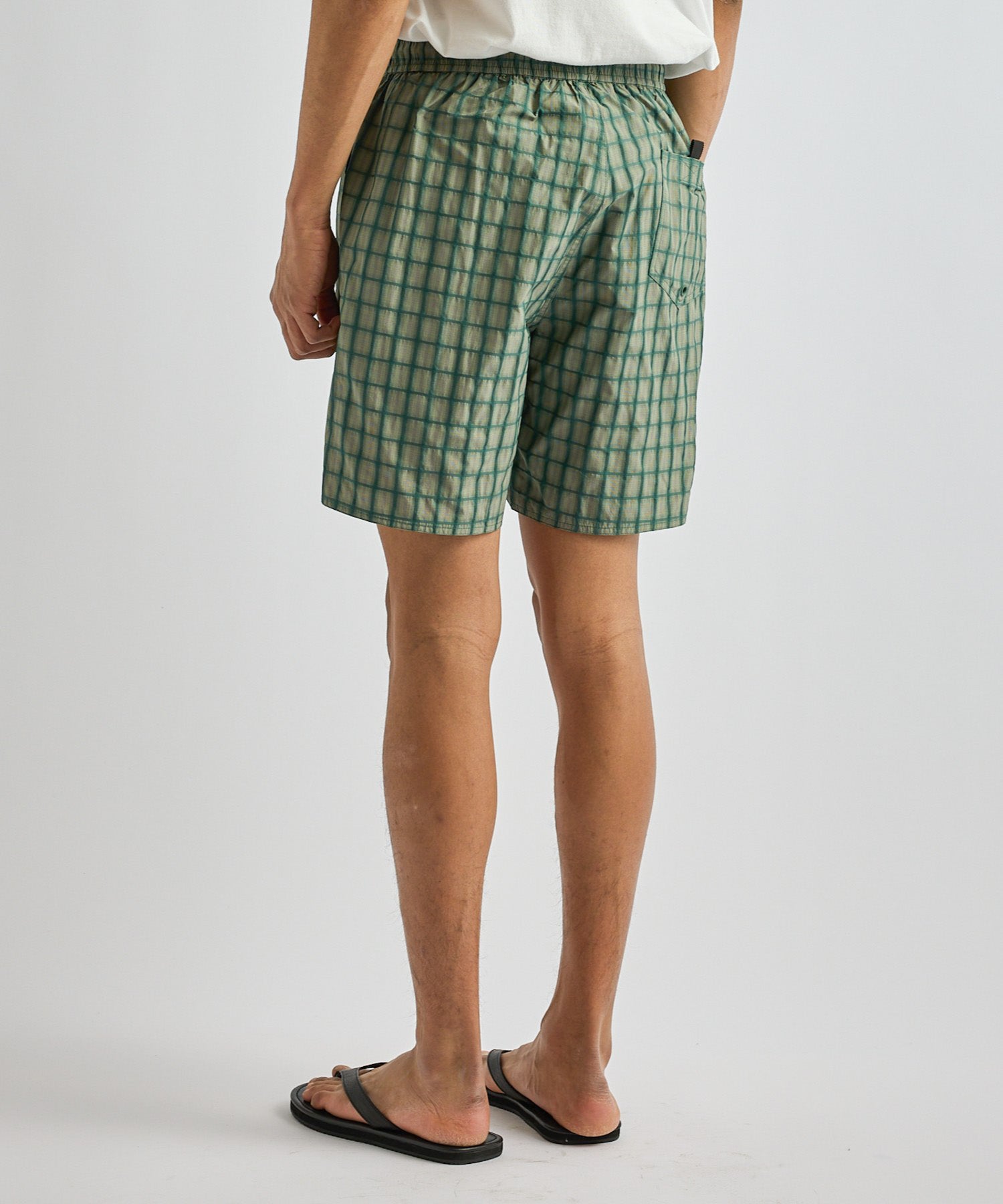 Saturdays NYC Timothy Check Swim Short in Green