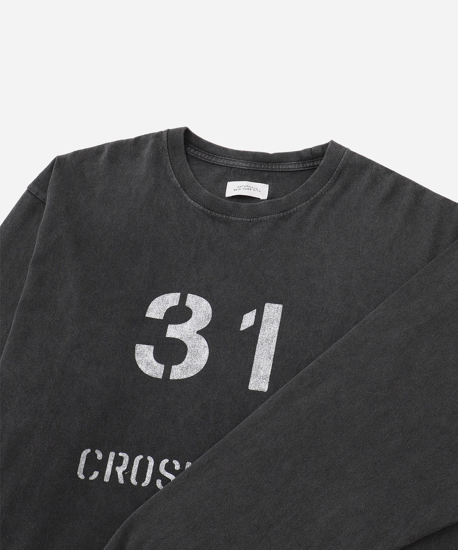 Crosby Stencil Print Relaxed Long Sleeve Tee